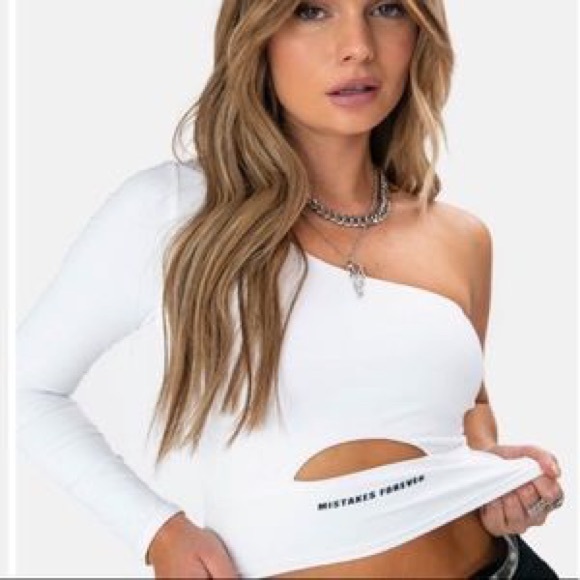 Adika One Shoulder Top in Black - Picture 2 of 4